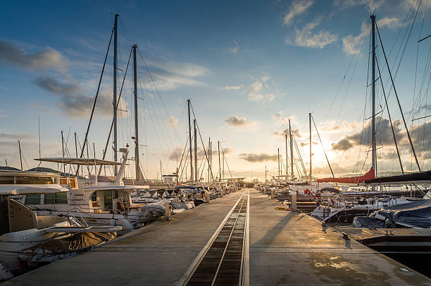 istock Yacht marina sunrise 520658061