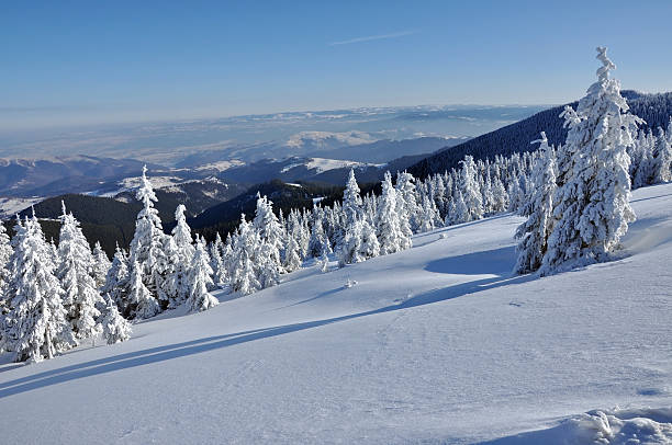 istock Beautiful panorama of winter mountains 520658467