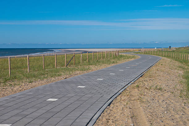 Newly Built Cycling Track Through the Dunes near The Hague, Netherlands