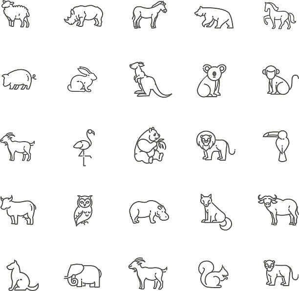 tierische symbole - rodent animal nature wildlife stock-grafiken, -clipart, -cartoons und -symbole