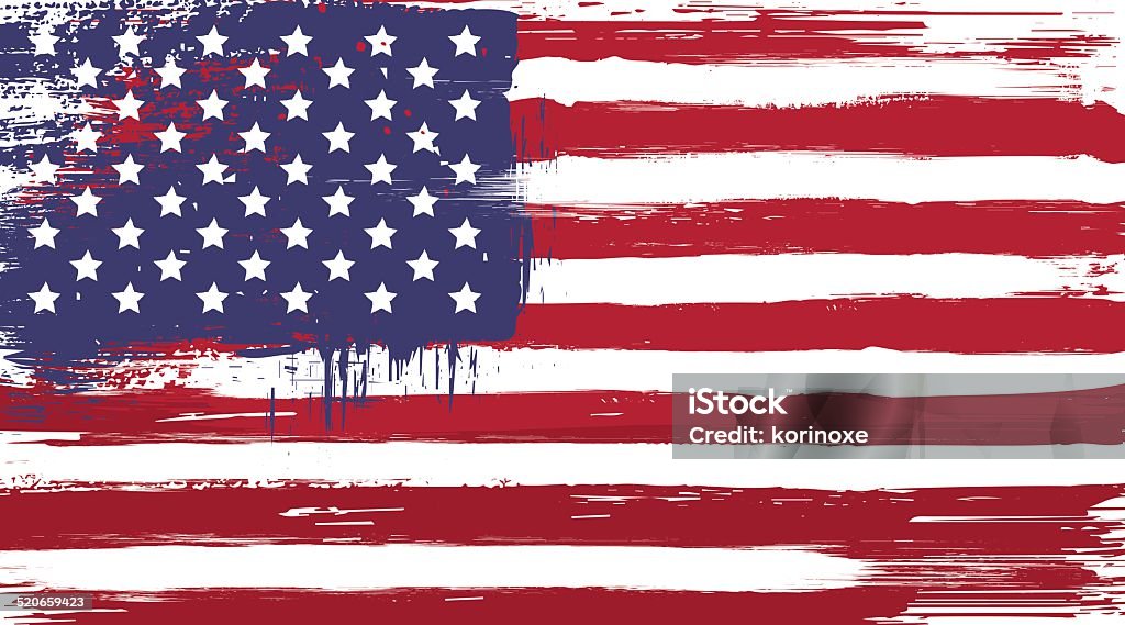 USA grunge flag Vector USA grunge flag, painted american symbol of freedom American Flag stock vector