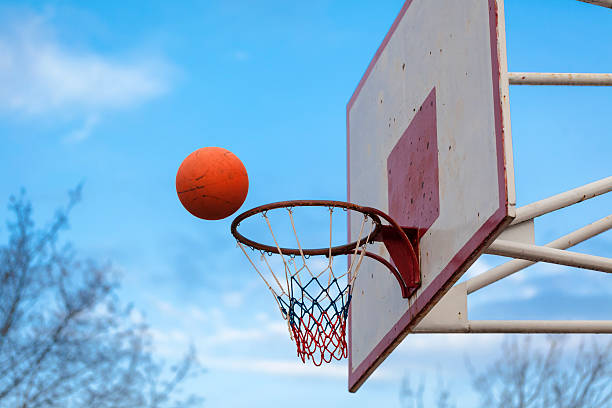 istock basketball court ring board against the sky 520659786