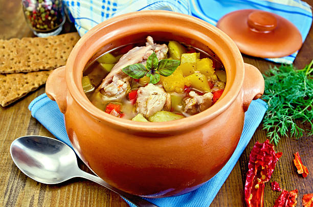 istock Roast chicken in a clay pot 520659871