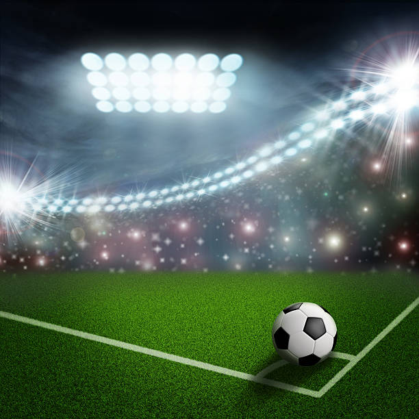 istock soccer ball on the green field corner 520660003