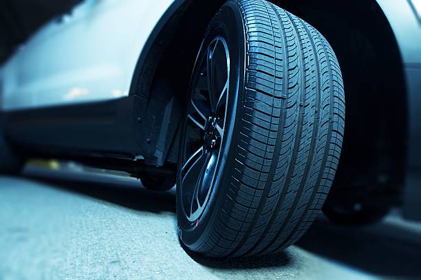 istock Brand New Car Tire 520663153