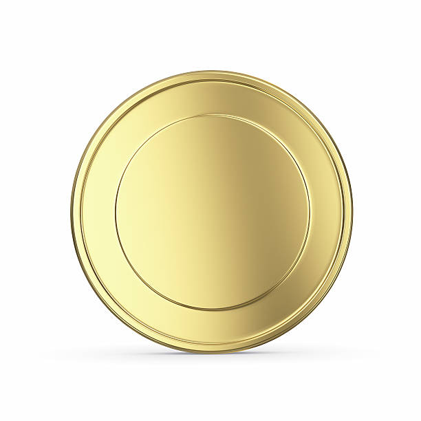 istock Blank golden coin 520663595
