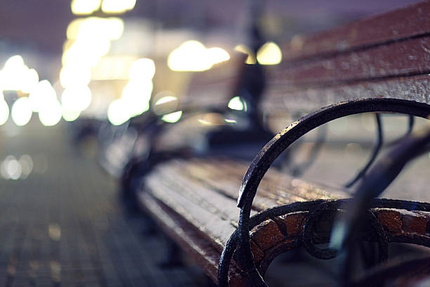istock night, autumn bench city 520664807