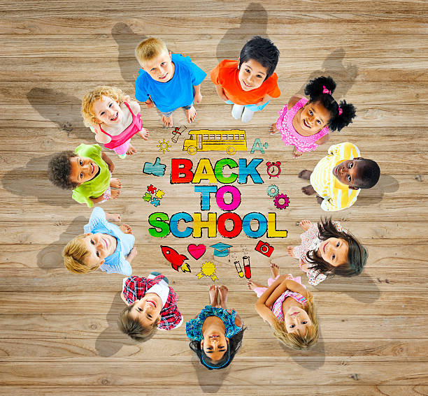 istock Multiethnic Group of Children with Back to School Concept 520665031