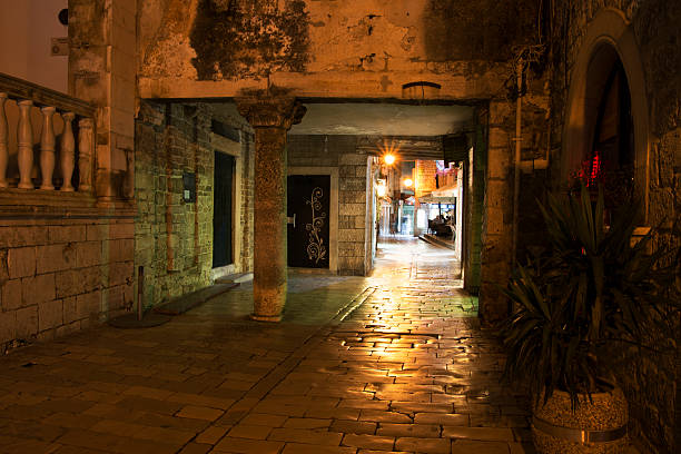 istock streets of the night Trogir 520665699