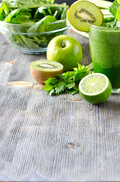 istock Healthy green smoothie beverage with spinach and celery copy spa 520684447