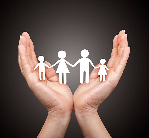 istock Family in palm concept 520684645