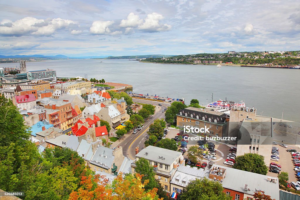 Altstadt von Quebec City, Luftaufnahme - Lizenzfrei Alt Stock-Foto