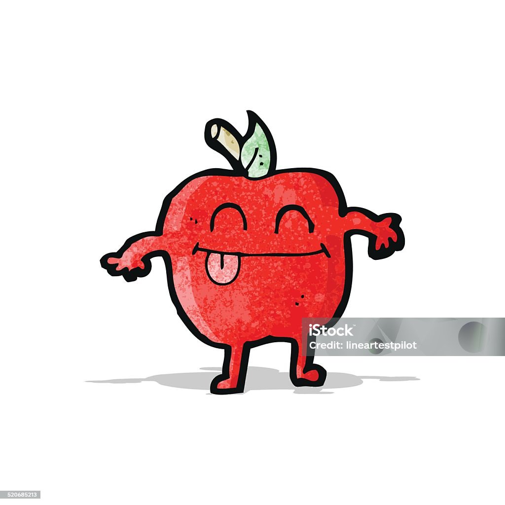 apple cartoon character Bizarre stock vector
