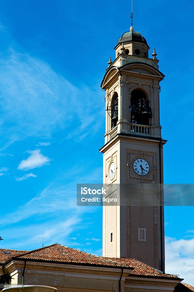 in carnago old abstract    italy carnago   old abstract in  italy   the   wall  and church tower bell sunny day Architectural Column Stock Photo