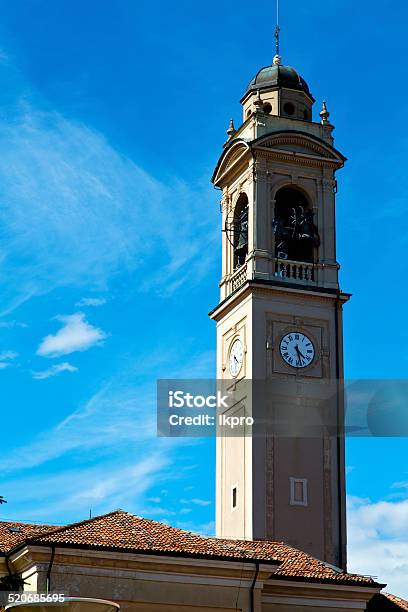 In Carnago Old Abstract Italy Stock Photo - Download Image Now - Architectural Column, Architecture, Balcony