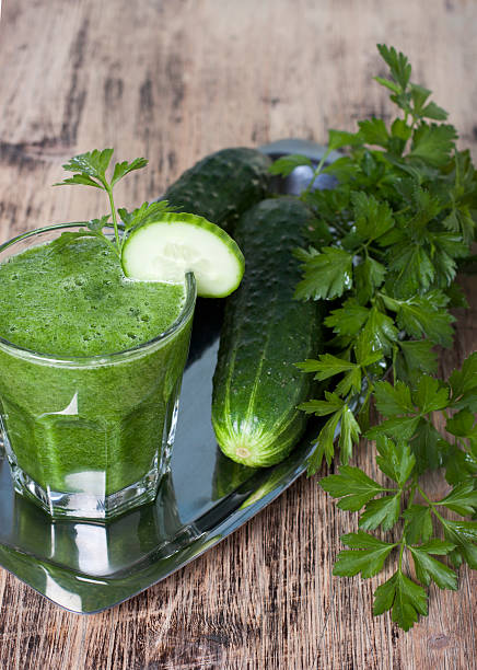 istock Smoothie of cucumber, parsley and celery. 520686861