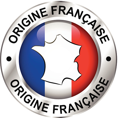 French translation of french origin round design icon