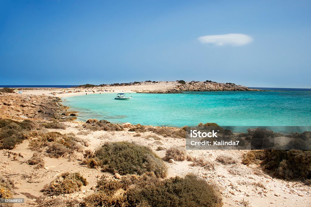 Beautiful beach The famous Diakoftis beach with its transparent sea in Karpathos island (Greece). Backgrounds Stock Photo
