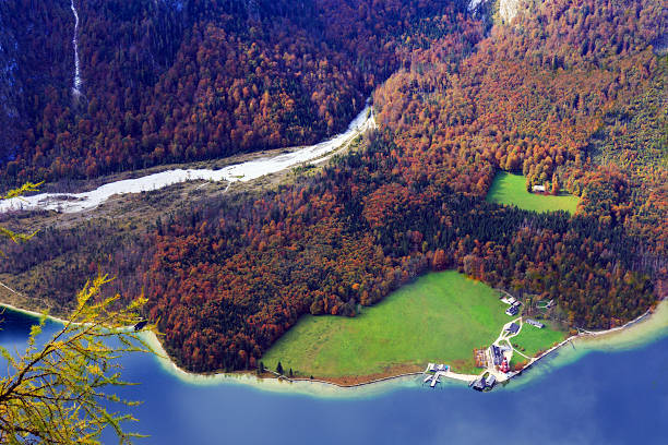 saint bartholemew no mar dos reis, em berchtesgaden - bartholemew - fotografias e filmes do acervo