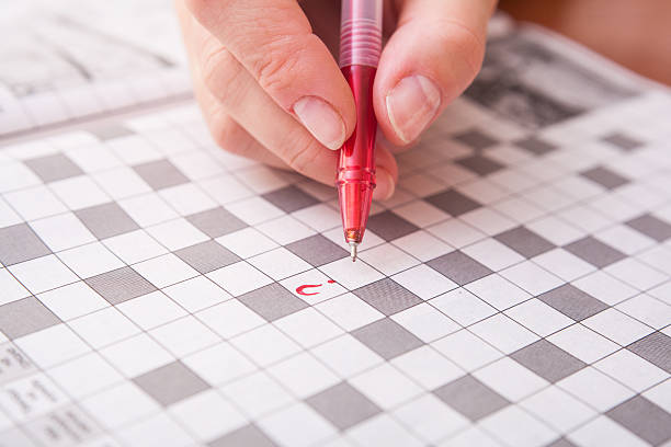 istock Crossword puzzle close-up. 520690777