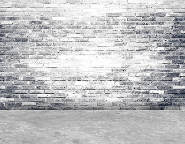 istock Brick wall and cement floor room in perspective,interior background 520691035