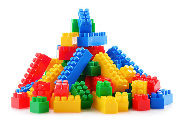 istock Colorful plastic children toys isolated on white background 520701102