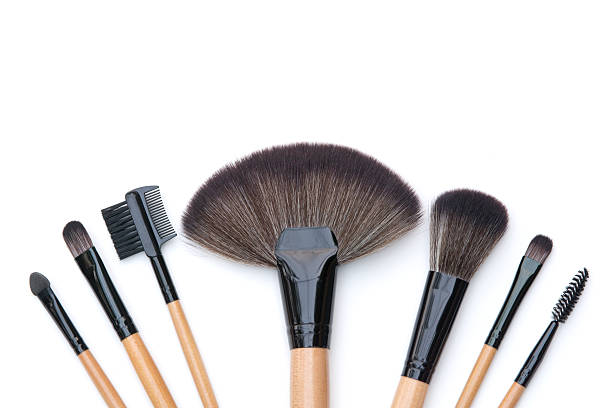istock top view isolated beautiful professional makeup brushes set 520703470