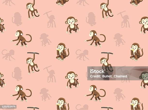 Monkey Wallpaper 1 Stock Illustration - Download Image Now - Activity,  Animal, Animal Markings - iStock