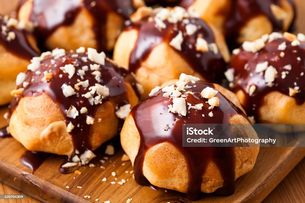 Eclairs with chocolate Eclairs with cream and chocolate Chocolate Stock Photo