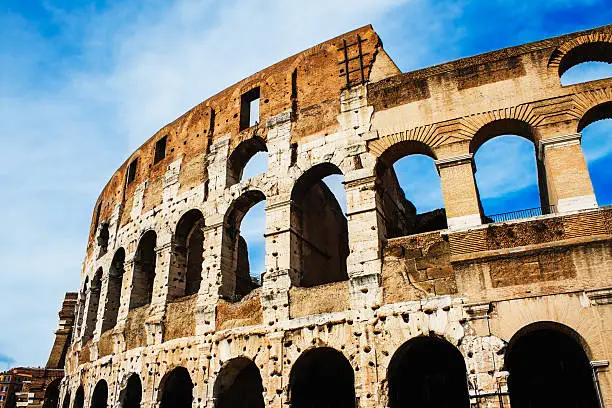 Photo of The Colosseum in Rome, Italy.