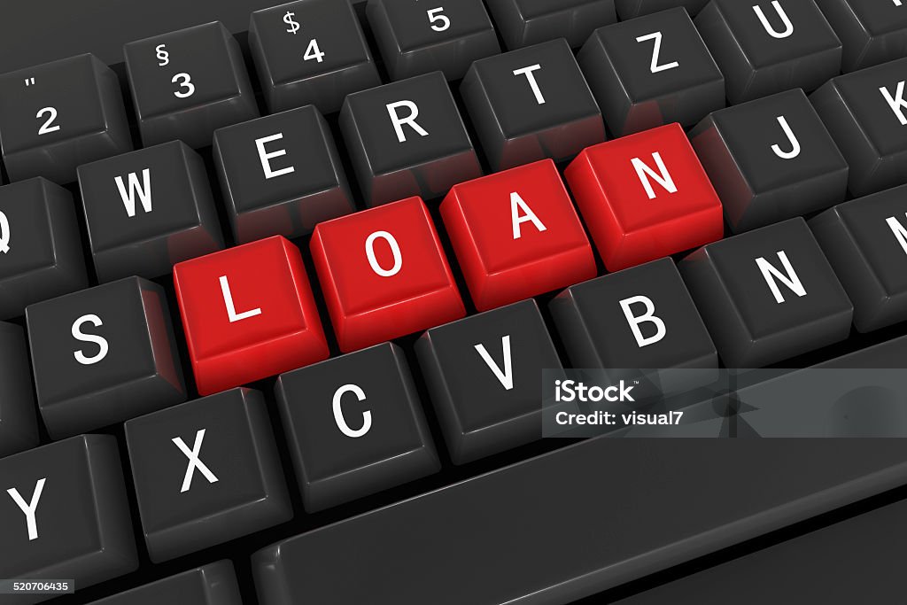 Loan, Keyboard Concept Letters showing the word "Loan", Keyboard Concept Computer Stock Photo