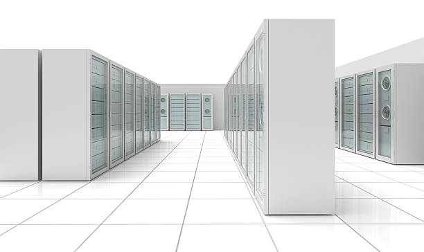 Datacenter 3d (isolated on white) vector art illustration