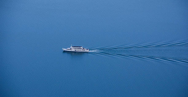 istock Ship At Lake Woerthersee As Seen From Observation Tower Pyramidenkogel 520708045
