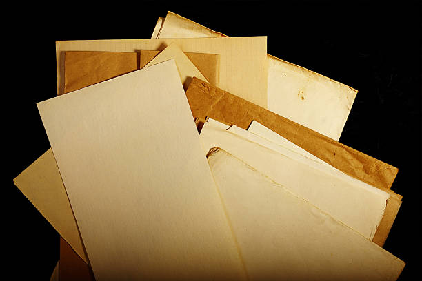 istock texture old vintage yellowed paper, writing papers 520708117
