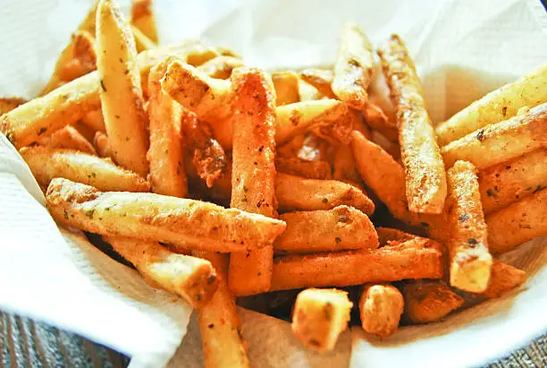 Photo of Freshly Crispy french fries with spices