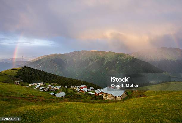 Rainbow Stock Photo - Download Image Now - Above, Agricultural Field, American Football Field