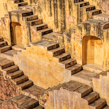 Stepwells are wells in which the water may be reached by descending a set of steps.