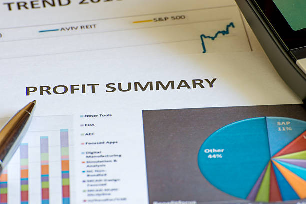 istock Financial accounting of profit summary graphs analysis 520710856