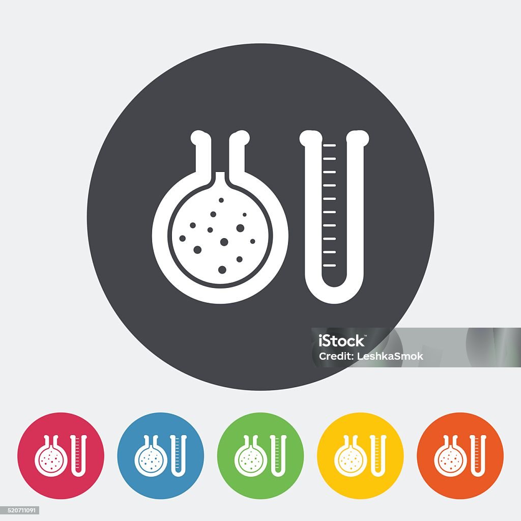 Chemisty flat icon Chemisty. Single flat icon on the circle. Vector illustration. Abstract stock vector