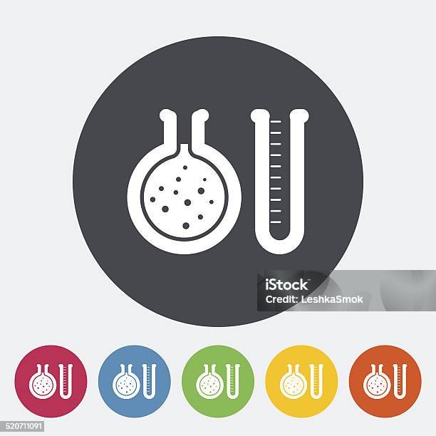 Chemisty Flat Icon Stock Illustration - Download Image Now - Abstract, Animal Markings, Beaker