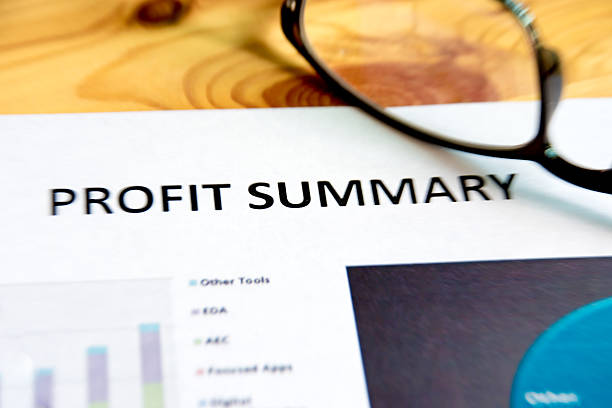 istock Financial accounting of profit summary graphs analysis 520711120