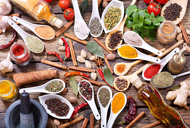 istock various herbs, spices and vegetables for cooking 520711376