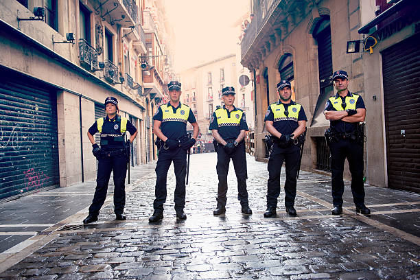 Pamplona Navarra Spain July 12 2015 S Firmino fiesta police stock photo