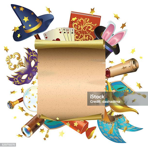Vector Magic Examples Vector Magic Concept With Scroll Stock Illustration - Download Image ...