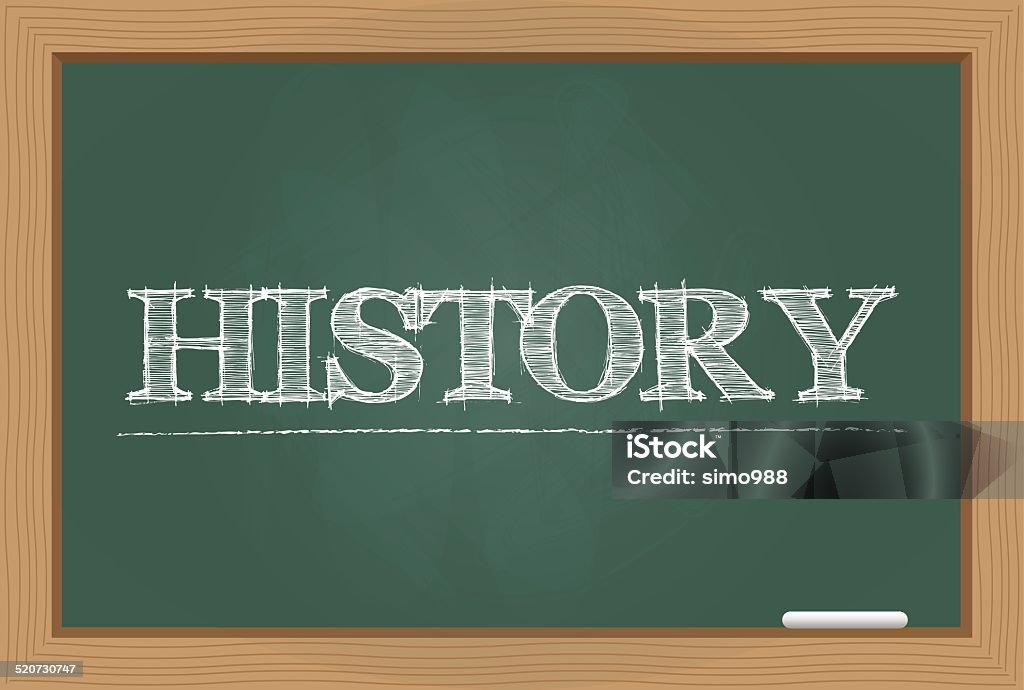 History Text Frame History Text On Chalkboard Stock Illustration - Download Image Now ...