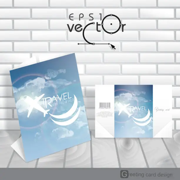 Vector illustration of Greeting Card Design, Template