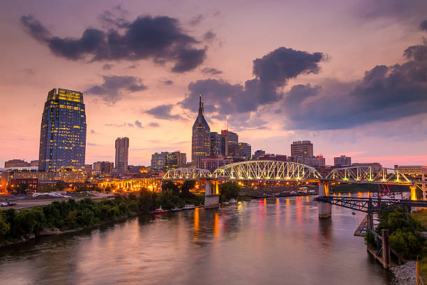 istock Nashville, Tennessee downtown skyline at twilight 520732657