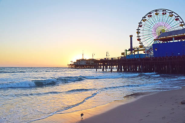 istock Santa Monica Beach at Sunset 520733257