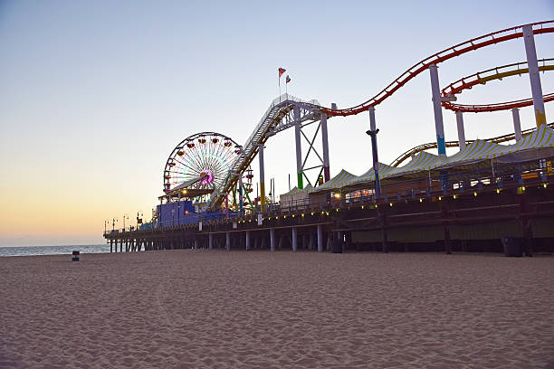 istock Santa Monica Beach at Sunset 520733271