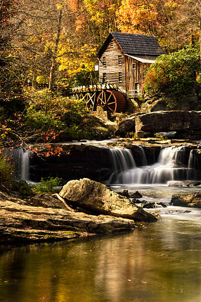 istock Gristmill in Full Autumn Peak Color 520734117